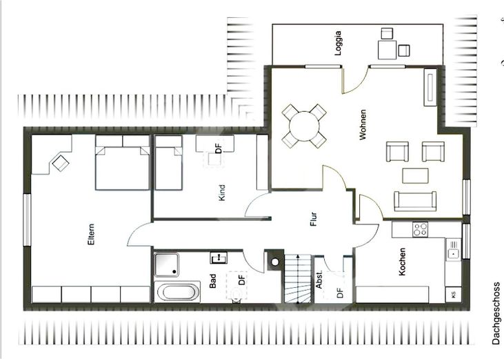 Grundriss DG / ELW / Fewo