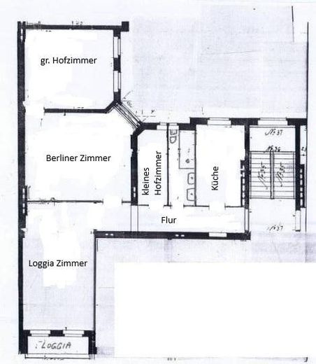 Wunderschöne große 4 Zimmer Altbauwohnung Prenzlauer Berg – Grundriß