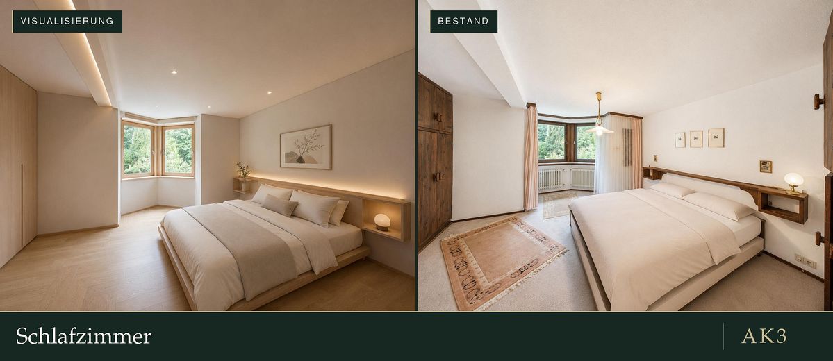 Casa de arquitecto con galería en una parcela de 1.294 m² – Schlafzimmer (Eltern)