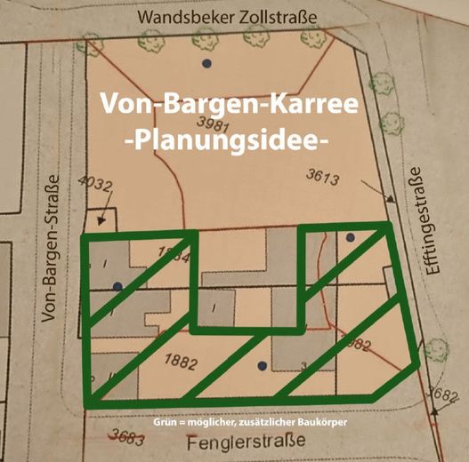 Azubi-Wohnen, Micro-Appartments, Pflegeheim? auch schlüsselfertig in Wandsbek: von-Bargen-Karree MU – Von-Bargen-Karree