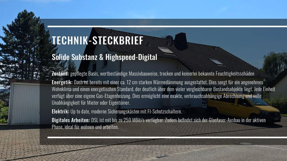 Bezugsfrei & provisionsfrei: Flexibles Dreifamilienhaus in Weilburg – Technik-Steckbrief