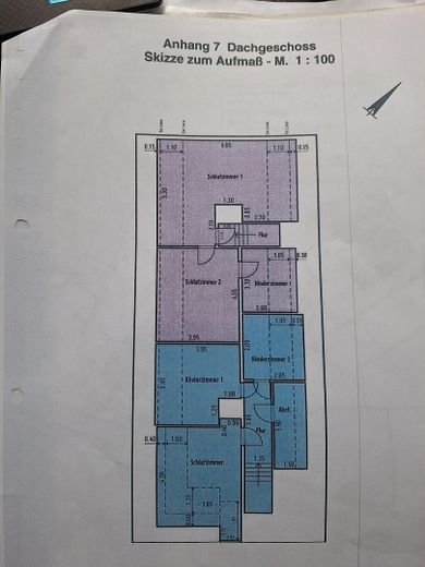 Reihenhaus Schönwalde am Bungsberg – Grundriss lilafarbene Wohnung