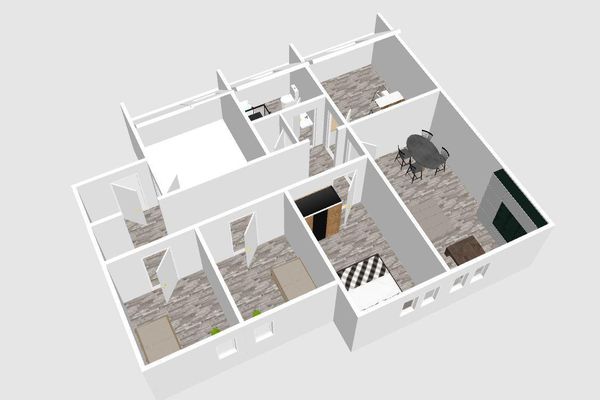 Geniş oturma mutfağına sahip 4 odalı daire - 80 m² yaşam alanı + yaklaşık 40 m² kullanım alanı