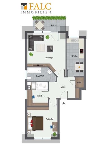 Kapitalanlage im Paket: 4 vermietete Wohnungen mit 4 Garagen und Stellplatz – Obergeschoss linke Wohnung
