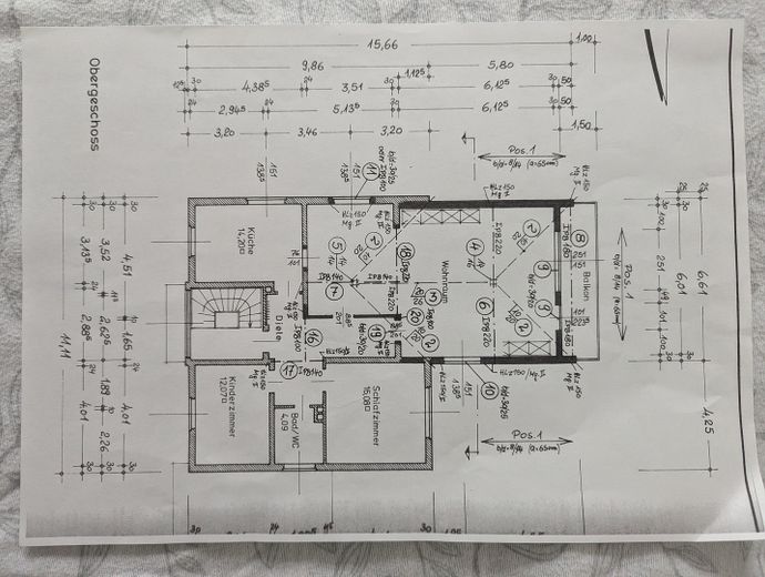 2 yaşam alanı, bahçe ve aile için bolca alan sunan geniş iki ailelik ev – Grundriss 1. Obergeschoss