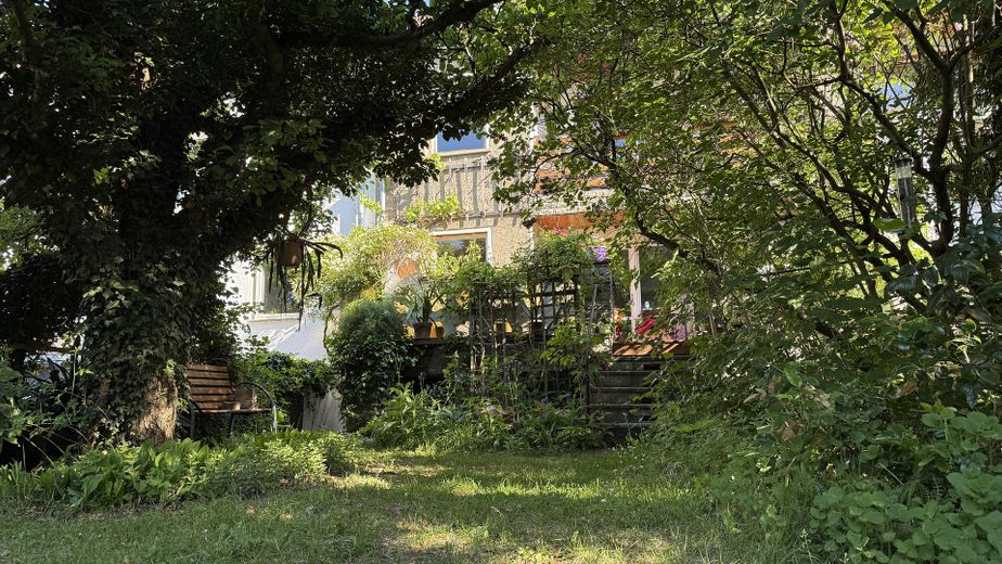 Garten mit Blick zum Haus