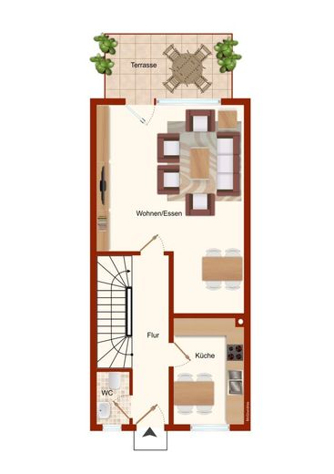 Wohnen wo andere Urlaub machen
---5 wohnliche Zimmer warten auf Sie--- – Grundriss Erdgeschoss