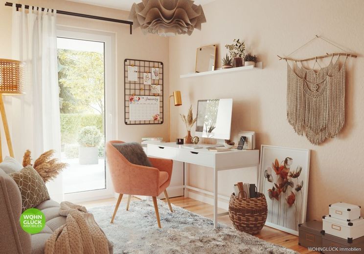 Flexibler Neubaubungalow in Dieburger Bestlage – Homeoffice-Arbeitsecke