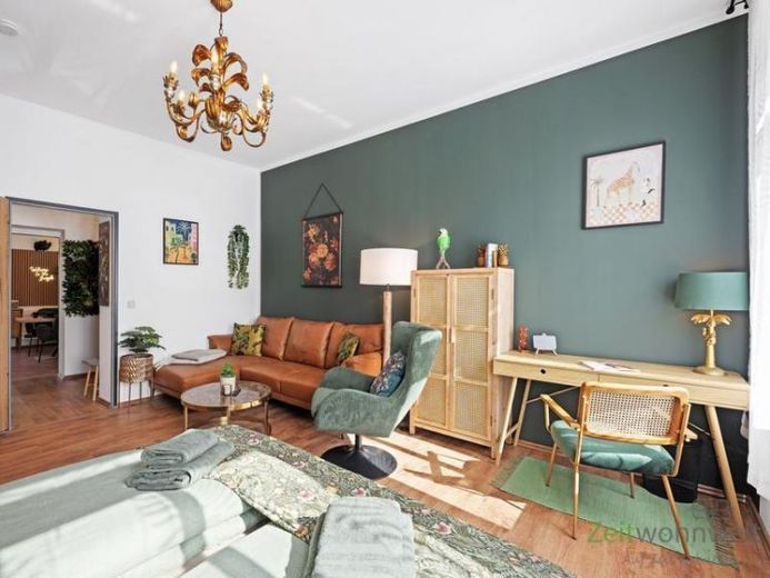 (EF1309_M) Halle: centro città, appartamento ammobiliato con posto auto, cucina separata, balcone e vista sulla Saale – Foto 1