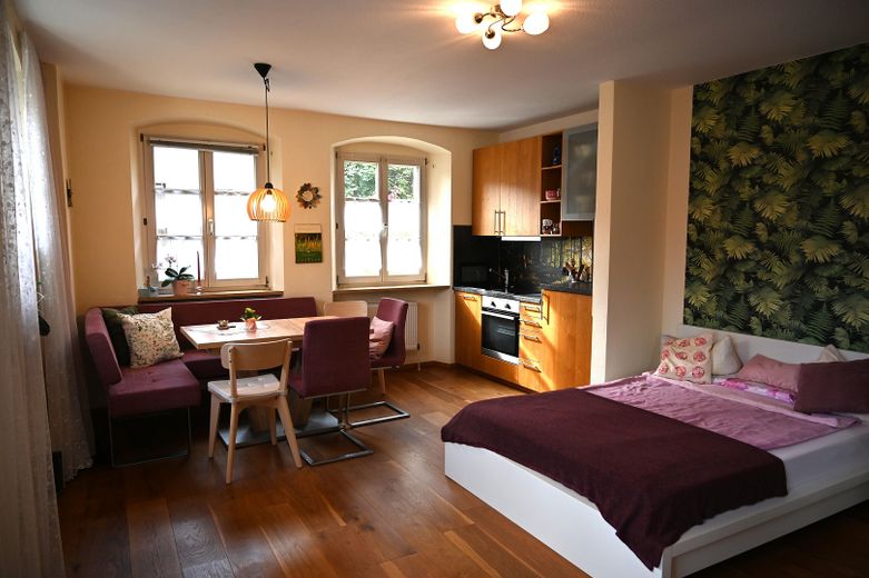Apartamento de 1 habitación entre Altenburg y la catedral de Bamberg (disponible para entrar a vivir) – Wohn-Essbereich
