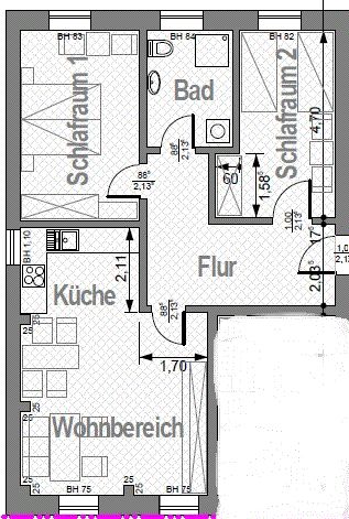3 Raum Wohnung mit Fußbodenheizung,  Sagard -Rügen – Foto 1