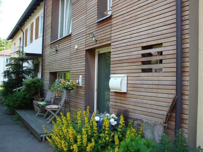 Holzfassade Nord Eingang