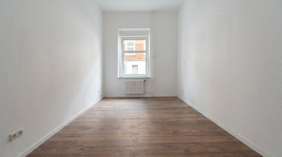 3-room ground-floor apartment with terrace facing the quiet courtyard – flexible layout in Essen-Kray – Kinderzimmer