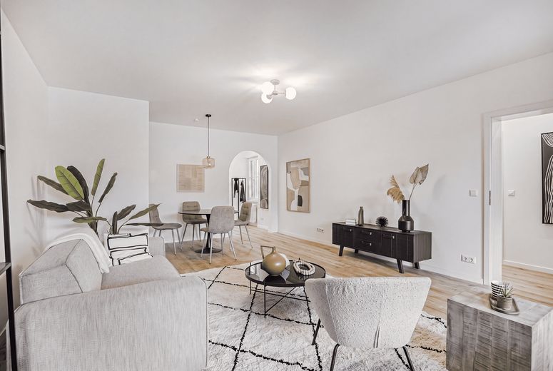 Provisionsfrei & Erstbezug nach Sanierung! Modern, hell & hochwertig – 3 Zimmer mit Garten – Wohnzimmer_3