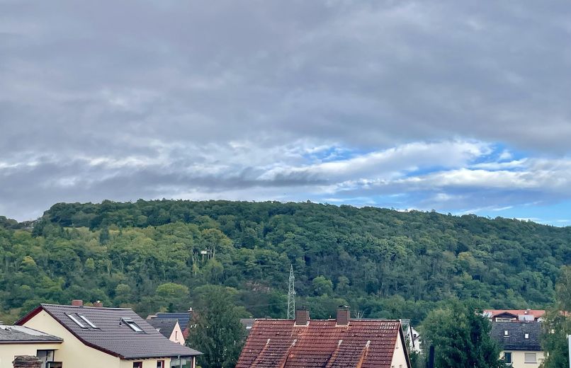 Zweifamilienhaus mit Gewerbe und viel Potenzial in Kleinwallstadt – Ausblick vom DG