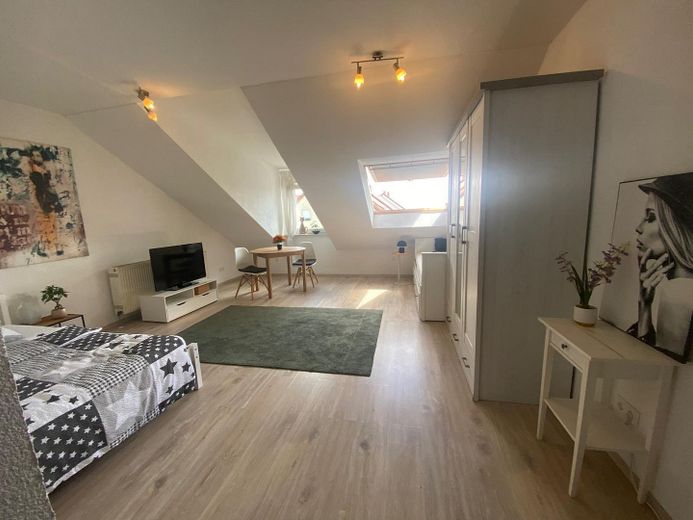 Möblierte 1-Zimmer Wohnung in Speyer Süd – Wohn/Schlafraum