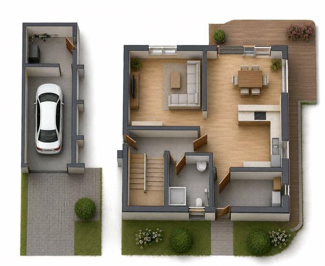 Duurzaam gebouwd – met oog voor detail – Grundriss EG