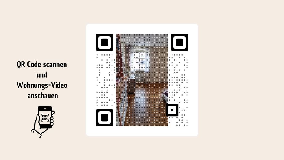 Apartamento de 1 habitación entre Altenburg y la catedral de Bamberg (disponible para entrar a vivir) – QR Code Wohnungsvideo