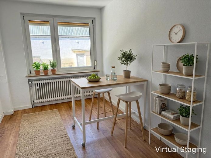 Nachmieter gesucht: Renovierte 3-Zimmer EG-Wohnung mit Balkon an der schönen Nordbahntrasse – Küche - Möblierungsidee