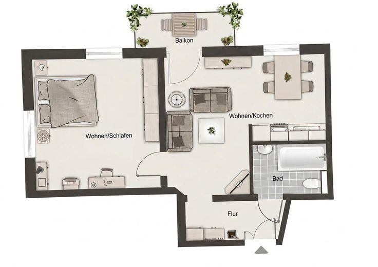 LEIPZIG STÖTTERITZ HELLE 2 Zimmer Wohnung von Privat, SOFORT BEZIEHBAR – Grundriss
