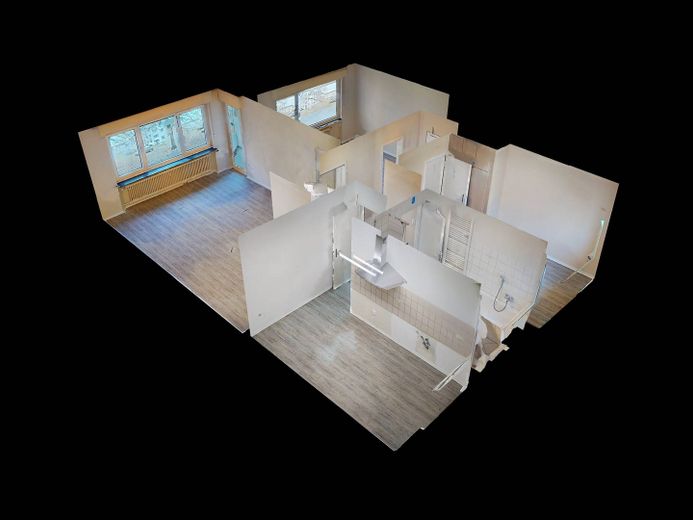 TRASFERITEVI SUBITO E RISPARMIATE: moderno appartamento di 3 locali con bagno con luce naturale e ampio BALCONE – 3D-Ansicht Grundriss