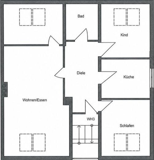 Чудова 4-кімнатна квартира на мансарді – Grundriß der Wohnung