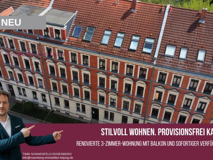 Renovierte Altbauwohnung in Gohlis: 
3 Zimmer, Balkon & provisionsfrei – फोटो 1