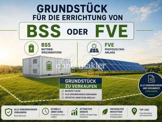 grundstücks für Photovoltaikanlage (PV) und eines Batteriespeichers (BESS) – Foto 1
