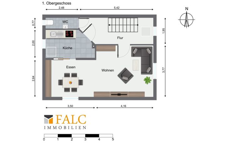 Renovierte Doppelhaushälfte in Altböckingen - FALC Immobilien Heilbronn – 1. Obergeschoss