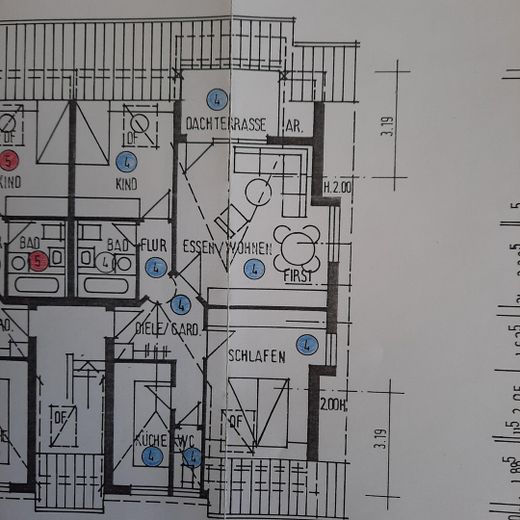 Op een groene en onbebouwde locatie, met hoogwaardige interieurafwerking, balkon en inbouwkeuken in Talheim – Dachgeschoss - Grundriss