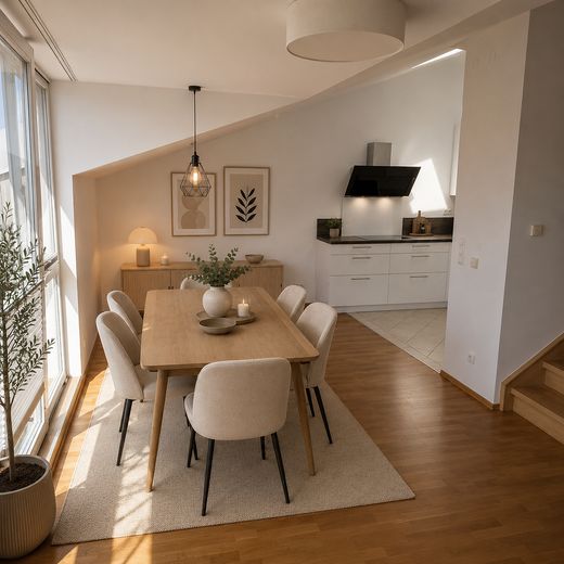 schöne lichtdurchflutete Dachterrassenwohnung in Germering, 3 Zi – provisionsfrei – offene Wohnküche