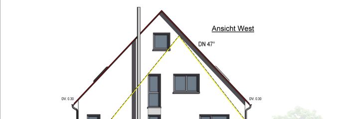 Plan Westansicht 