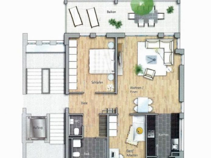 Moderne, Zentrumsnahe 3 Zimmer NB Wohnung mit großem Balkon – Foto 1