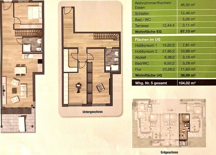 2-Raumwohnung - 2 Etagen