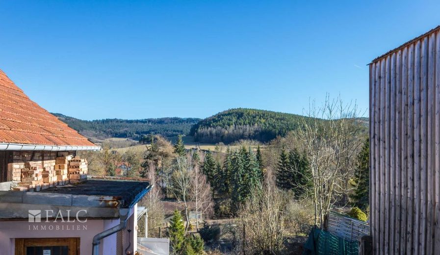 Wohnhaus mit 3 WE + Zimmervermietung – Aussicht v. Balkon
