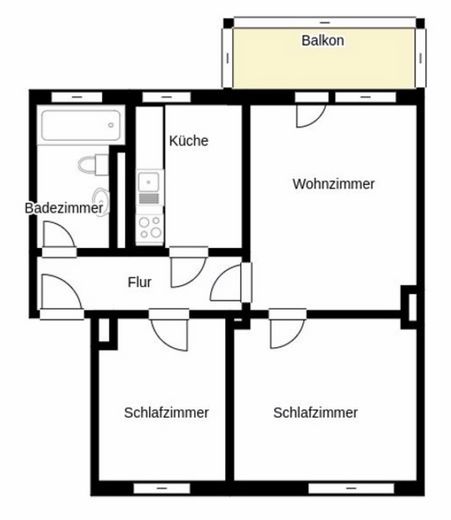 Gepflegte 3-Zimmer-Wohnung mit Balkon und Tageslichtbad nahe der Weser in Bremen-Woltmershausen – Foto 20