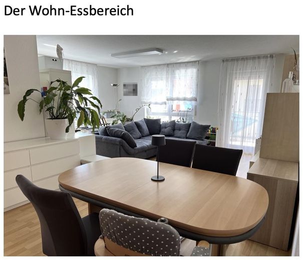 Jasne mieszkanie 3,5-pokojowe we Freiberg am Neckar – Wohn-Ess-Bereich