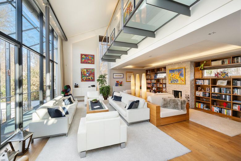Unikat in Grünwald - Lichtdurchflutete moderne Split-Level-Villa - von privat - ohne Makler! – Wohnbereich
