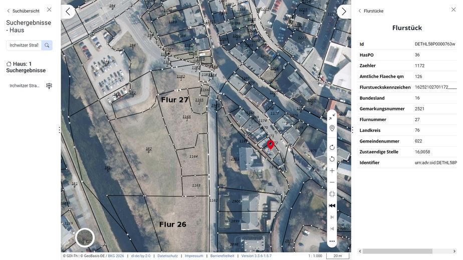 Lageplan 1:1.000