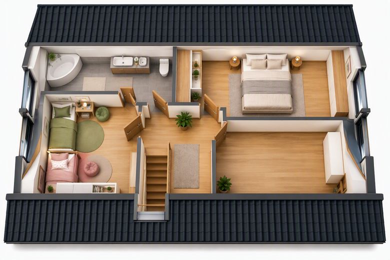 Modernisiertes Einfamilienhaus in ruhiger Sackgassenlage mit Kamin, PV-Anlage und großem Grundstück – Obergeschoss