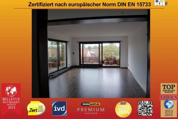 Walldorf: 3 ZKB, Penthouse, Blick über die Stadt, zentral, Video, FREI, keine K-Prov