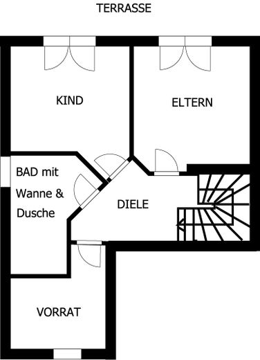 2D / UG mit Terrasse