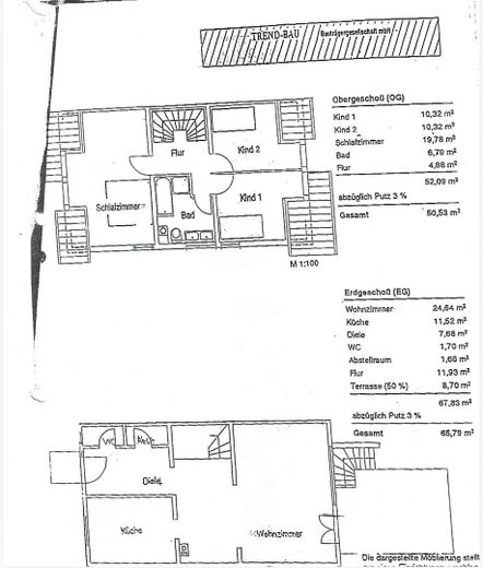 Haus in ruhiger Lage – Erdgeschoss + 1. OG