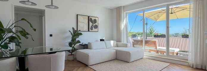 Lichtdurchflutete, kernsanierte 2-Zimmer-Wohnung in Alfter mit Balkon, Weitblick & TG-Stellplatz