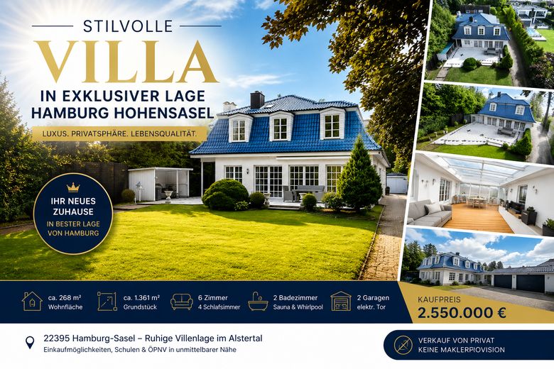 Exclusive villa in Hamburg-Hohensasel – elegance, privacy & quality of life – Foto 1