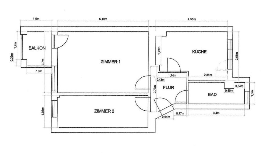 Balcone esposto a sud affacciato sul verde, ottima disposizione, bagno con vasca, cucina abitabile, completamente arredato – Praktischer Schnitt