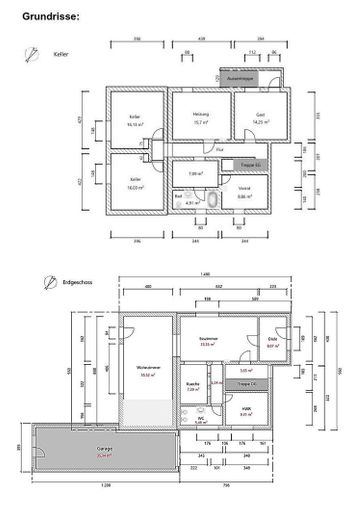 Large detached single-family house with a beautiful garden in a sought-after location in Bergheim/Erft – Grundriss Keller, Erdgeschoss 