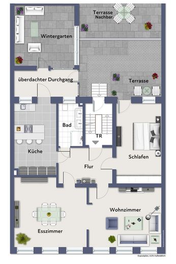 Renovierte 3-4 Zimmerwohnung in der Fußgängerzone! Provisionsfrei! – Grundriss