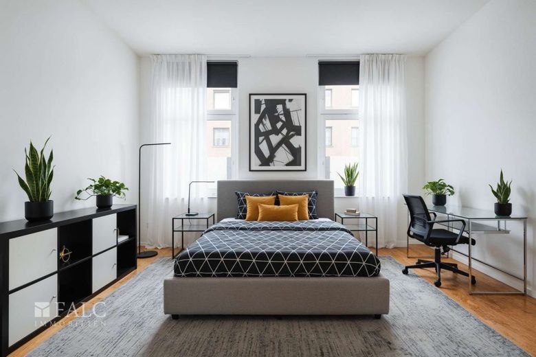 Erdgeschosswohnung - solide Basis mit guter Verkehrsanbindung – Schlafzimmer 1 - (KI generiert)