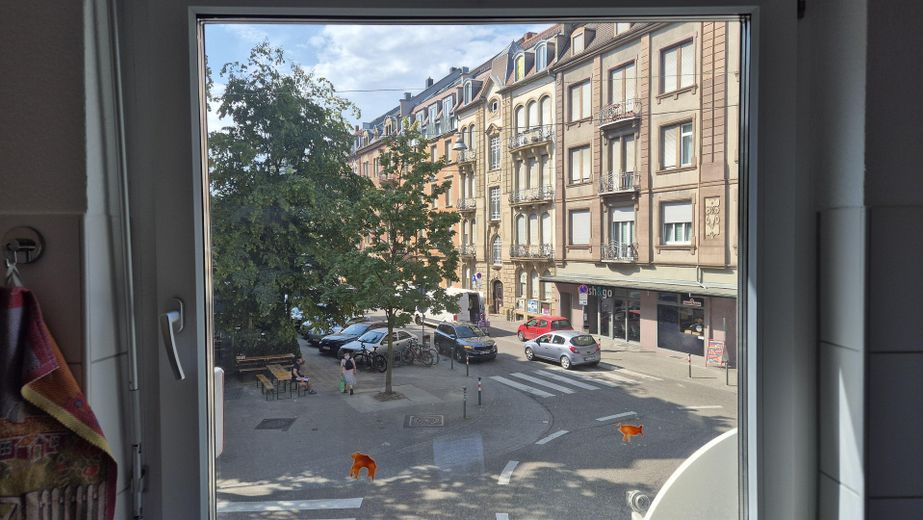 شقة مريحة من غرفة واحدة مع شرفة في المنطقة الشرقية من كارلسروه – Aussicht